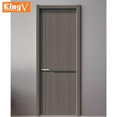 China Waterproof Modern MDF Style Oak Melamine Wooden Door Apartment Door for sale