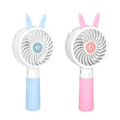 China Outdoors In The Summer Portable Handheld Hydration Humidification USB Small Spray Fan Student Portable Rechargeable Fan for sale