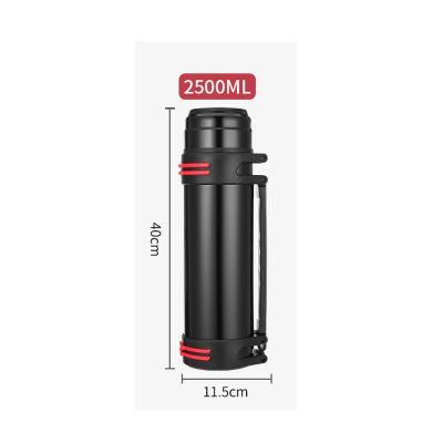 China WITH LID Stainless Steel Double-Layer Vacuum Insulation Bottle Sports Car Water Bottle Hot Travel Insulation Jug 2500ml for sale