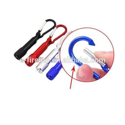 China Mini Aluminum Promotional LED Key Chain Light With Carabiner for sale