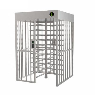 China Factory Price SS304 Full Height Gates Barrier DC Moto Heavy Duty Indoor/Outdoor Servo Double Lane Turnstile For Apartment Entrance for sale