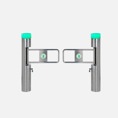 China Indoor/Outdoor With Tent Stainless Steel Security Access Control Mechanism Sensor Turnstiles Swing Barrier Gates For Supermarket for sale