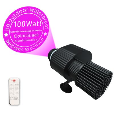 China 100W IP67 Gobo Projector HD COB LED Waterproof Rotating Outdoor Waterproof Static Rotating Rotating Logo Projection Customize Pattern Design for sale