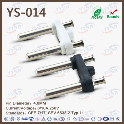 China Middle East residential/general purpose plug insert (YS-014 4.0MM hollow 6/10A plug) for cord-plug for sale