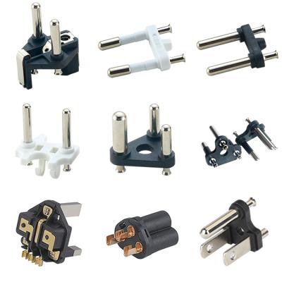 China Plastic Terminal And Pin Blade For AC Plug Adapter With Recess And Solid Pin for sale