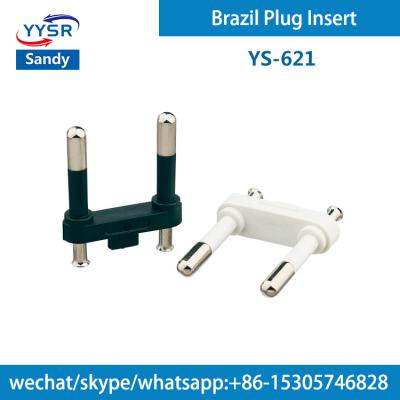 China Residential / General Purpose Brazil Plug Insert (YS-621 NBR 4.0MM Semi-Insulated 10A 2-pin 2, 2-pole, 2-prong) for Extension Switch for sale