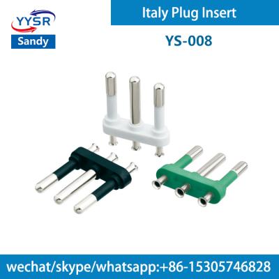 China Italy industrial plug insert (YS-008 IEC 4.0MM Semi-insulated 10A 3 pin, 3-pole, three-prong) for adapter for sale