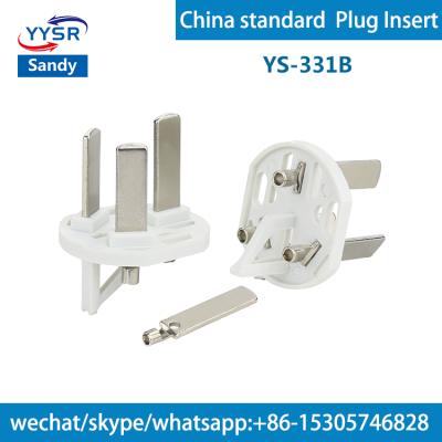 China YS-331B Plug Insert CCC (Porcelain) Residential/Multi-Purpose Chinese AC Power Plug AC Power Cord Socket for sale