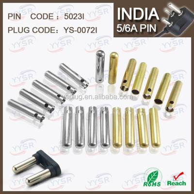 China 5023I 5/6amp Weld Type Brass India Plug Pin Socket 5023I for sale