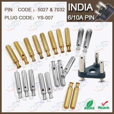 China 5027 7032 5.0mm 7.0mm 5/6A Plug South Africa India With 5/6a 10a Holder Pin Cavity Crimp Solid 5027 for sale