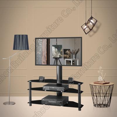 China (Height)Adjustable Goods In Current American Best Selling Luxury Modern Glass TV Stand Table LED TV Stand Living Room Furniture for sale