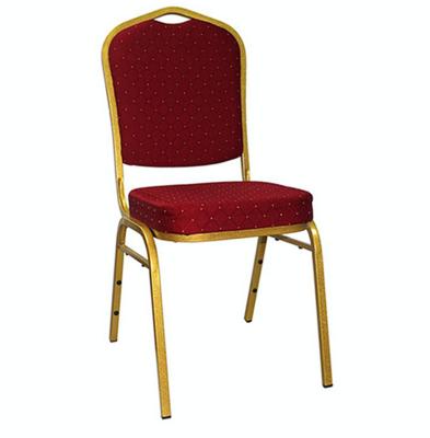 China Modern High Quality Cheap Stackable Red Fabric Metal Steel Frame Church Wedding Chairs Event, Used Hotel Banquet Chair For Sale for sale