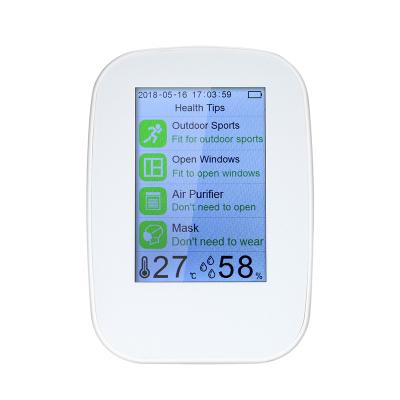 China Air Quality Air Monitoring Meter CO2 Tester Environmental HCHO TVOC Detector Indoor/Outdoor ABS Detector for sale