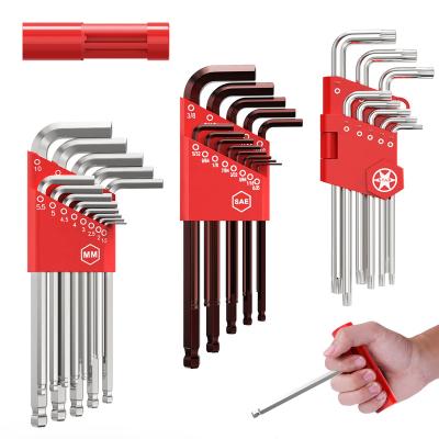 China Meterk 35pcs Allen Wrench Kit Steel Hex Key Set Hex Key Allen Wrench Set for sale