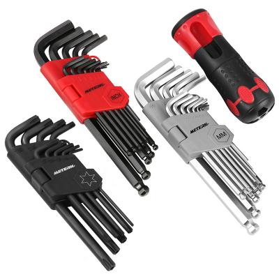 China Chrome Vanadium Steel (CR-V 6150#) + High Quality PP + TPR Wrench Set Long Arm Ball Allen Key Set High Quality Allen Wrench for sale