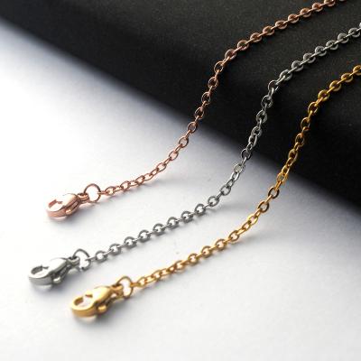 China Brand New Simple Style Stainless Steel Lead Free Nickel Free Pendant Chain Necklace For Pendant for sale