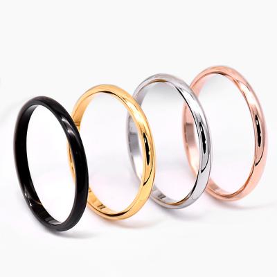 China RS008A Simplicity Fashion Jewelry Rings Wholesale Lead Free Nickel Free Round Thin Wedding Ring For Women for sale