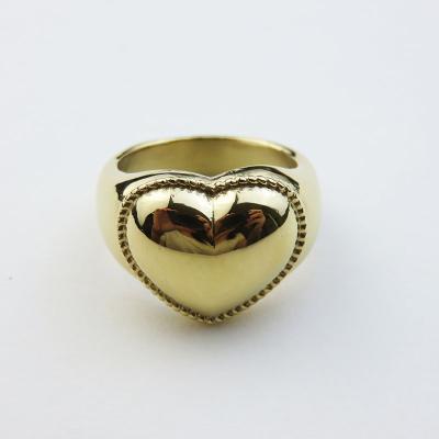 China RS013 Heart Rings Lead Nickel Free Vintage Bohemian Antique Chains Plain Rings Hollow Out Geometric Punk Joint Anillos Anel Ring for sale