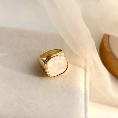 China Fashion Personality Fashion Chunky Ring Retro Stainless Steel Ring Lead Free Nickel Free 14k Gold Plated for sale