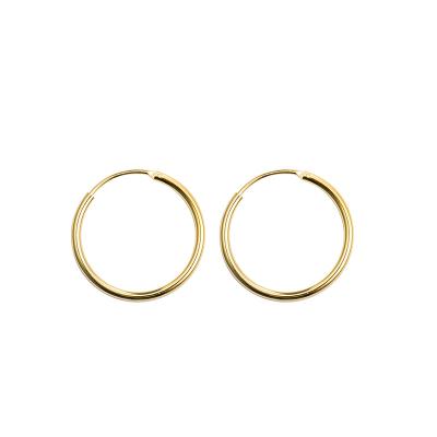 China New Trendy Lead Free Nickel Free Jewelry 18k Gold Plated Chunky Big Circle Dangle Hoop Earrings Like Vintage Silver Round Earring for sale