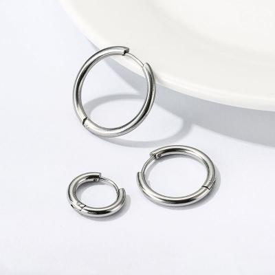 China Large Stainless Steel Hoop Earrings Lead Free Nickel Free Ear Bone Loop Around Hoop Earrings Hoop Earrings for sale