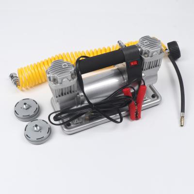 China High Speed Inflating Double Cylinder Car Air Compressor for Quick and Powerful Inflation for sale