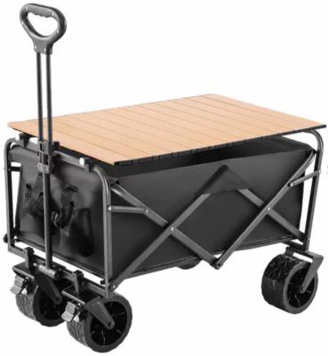 China Easy Folding Picnic Trolley Travel Portable Garden Tool Storage Cart Carrying Cheap Practical Folding wagon for sale