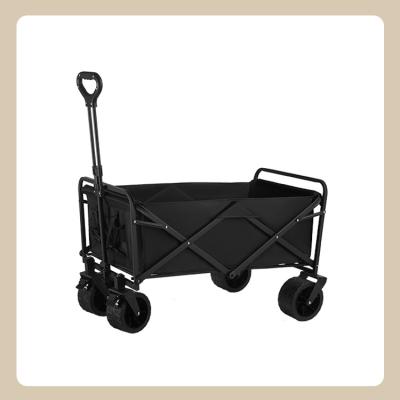 China Easy Folding Widen Wheel Outdoor Folding High Capacity shopping sport Beach tool storage Cart Camping wagon for sale