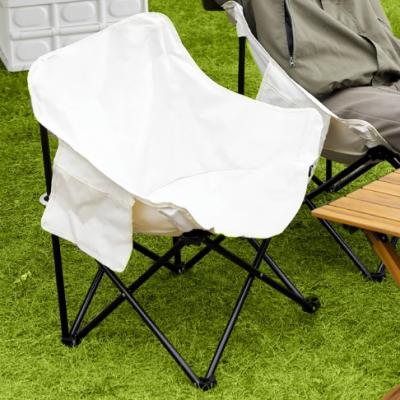 China Foldable Outdoor Furniture Multi Storage Bag Camping Folding Chair Portable Moon Chair Beach Chair for sale