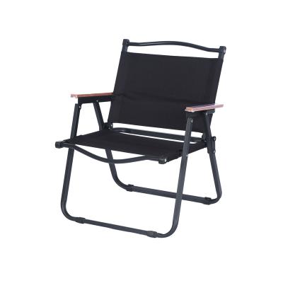 China Foldable Medium Size Portable Garden Picnic Outdoor Folding Chair Black Tube Camping Kermit Chair for sale