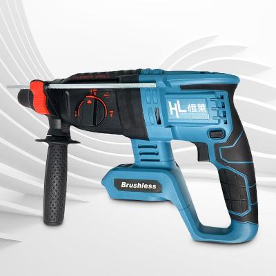 China HENGLAI in stock! ! ! 20V Hammer Drill Electric Hammer Rechargeable Brushless Cordless Rotary Impact Drill With Battery HLDC-03-B for sale