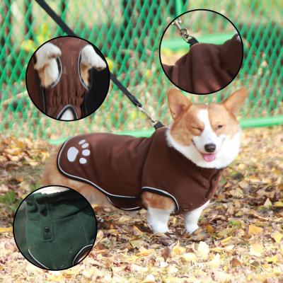 China Fleece Viable Outdoor Waterproof Jacket Reflective Warm Thickened Autumn And Winter Pet Dog Sweater Coat for sale