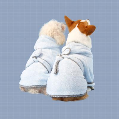 China Small and Medium Dogs and Dog Clothes Feet Fleece Pet Winter Soft Coral Viable Bathrobes for sale