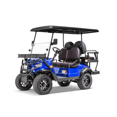 China Electric Steering Wheel Crossover Car Golf Cart 4 Seat Vehicle Lifted Cart 2+2 KANDI Off Road for sale