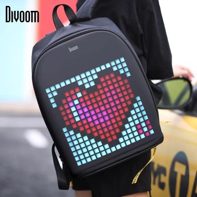 China With Divoom USB Pixel Art Backpack With Customizable LED Screen By APP Control Waterproof For Outdoor Activity Cycling Big Rise Storage for sale