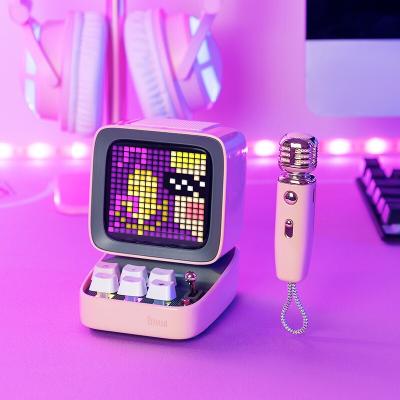 China EZCast Divoom Ditoo MIC Retro Pixel Art BT Speaker DIY Alarm Clock Portable LED Display Panel, New Year Gift Home Light Decoration for sale