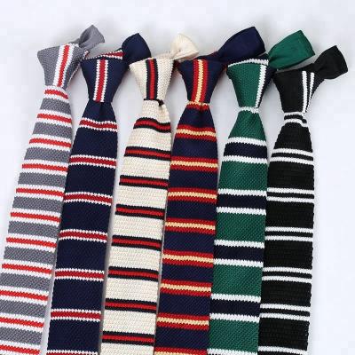 China Business High Grade Fashion Custom Striped Design 100% Silk Knit Tie For Man for sale