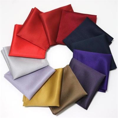 China Polyester Plain 25cm Handkerchief Pocket Casual Cheap Bulk Stock Square Handkerchief For Men for sale