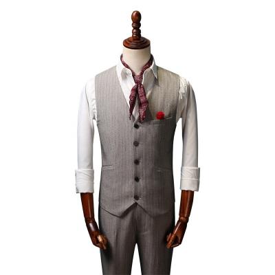 China Anti-pilling Men's Suit Vest Tuxedos Herringbone Vest for sale