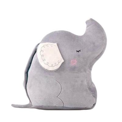 China Eco-friendly Elephant Shaped Plush Baby Sleeping Head Pillow Plush Elephant Pillow Toy for sale