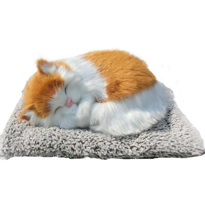 China Customer Demand Sleeping Gift Realistic Soft Funny Cat Furry Dog Animal Lovely Simulation Baby Plush ToyLiving Room Car Decoration Stuffed Toys for sale