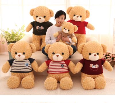 China Custom OEM ODM sublimation teddy bear clothes plush toy t plush toys for valentines shirt valentines wholesale teddy bear for sale