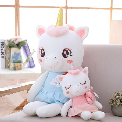 China Wholesale Cute Plush Cartoon Animal Unicorn Soft Toys Customize Popular Stuffed Unicorn Plush Toy for sale