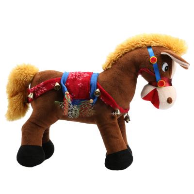 China Stuffed Plush Horse With Saddle And Kidney Stuffed Toy Horse White Plush for sale