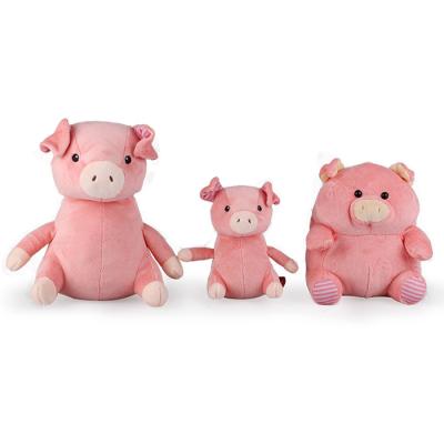 China Plush ICTI audited factory plush stuffed pig toy& soft pink pig for sale