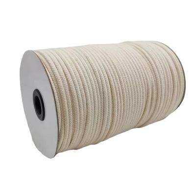 China Sustainable Natural White Hollowed Out Cotton Rope 5mm Macrame Braided Cords For DIY 100 Meters Per Roll for sale