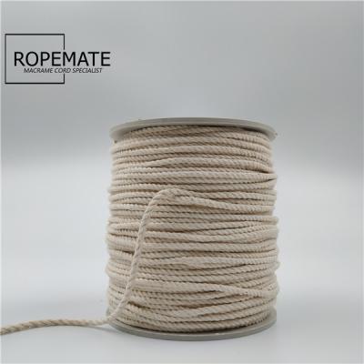 China 3mm softly twisted macrame cord for hand knitting 200meters per roll for sale