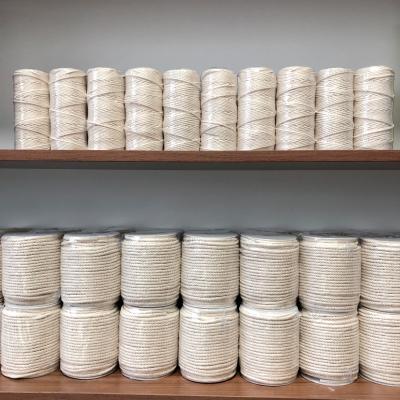 China Wall Hanging Use Cotton Rope 4MM Soft Natural White Wholesale Beige Macrame Cotton Ropes For 4mm for sale