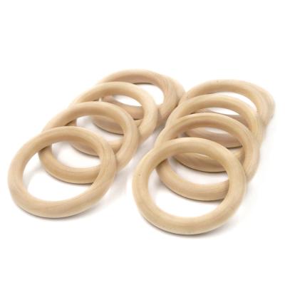 China Wedding decoration & Gift 12mm-150mm Macrame Wood Rings Around Natural Wooden Circle Jewelry Craft Unfinished Wood Ring for sale