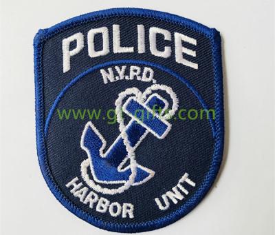 China Different Shapes Iron on Embroidery Police Patches for clothing accessories for sale